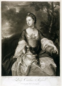 Lady Caroline Russell, engraved by James McArdell by Joshua Reynolds